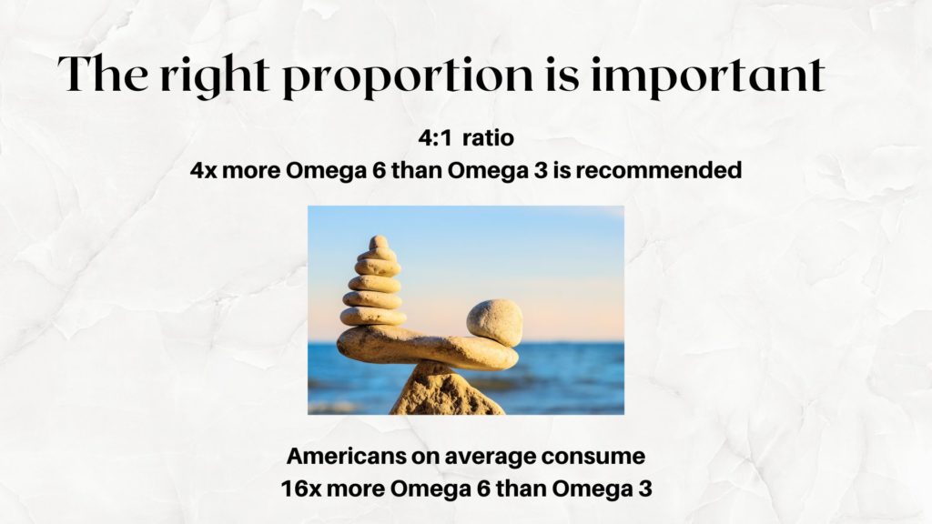 omega 3s and 6s proportion