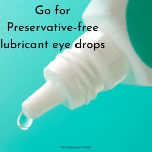 Preservative-free lubricating eyedrops for Sjogren's dry eyes.