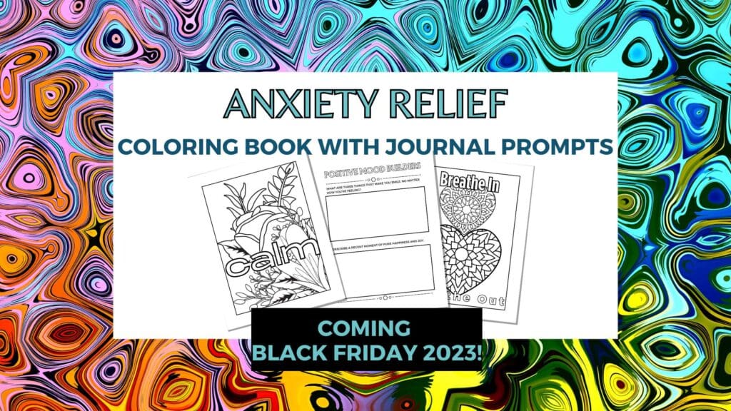 anxiety relief coloring book with journal prompts